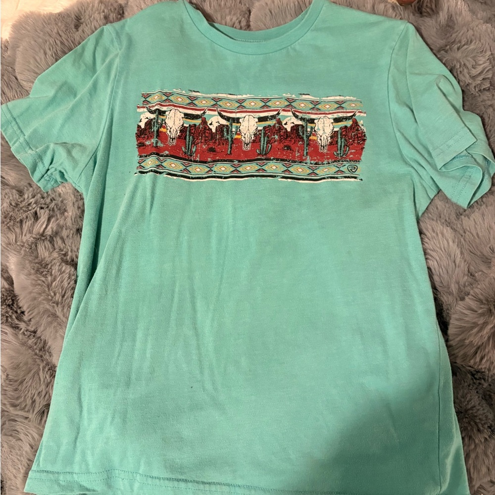 Rock & Roll Denim Teal T-Shirt